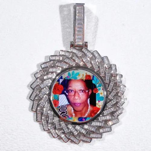 Large 3D Baguette Custom Picture Pendant sold by The GUU Shop
