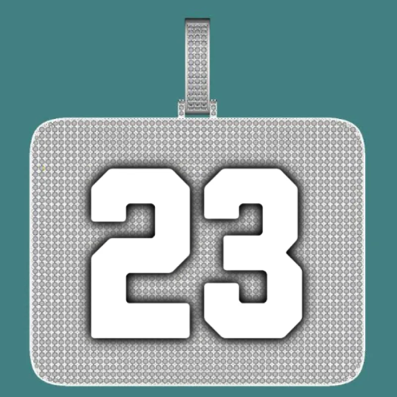 CUSTOM LETTER NECKLACE 3D BIG SQUARE sold by The GUU Shop