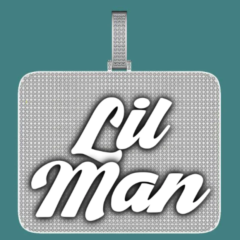 CUSTOM LETTER NECKLACE 3D BIG SQUARE sold by The GUU Shop