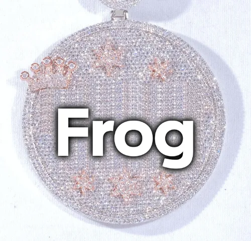 CUSTOM LETTER NECKLACE 3D BIG CROWN DISC sold by The GUU Shop