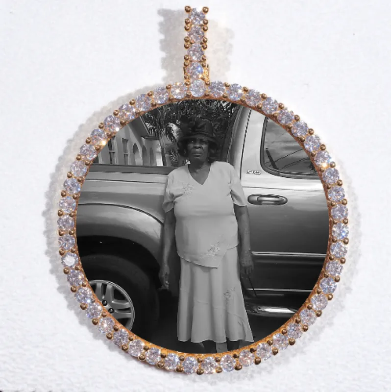 LARGE 3D CIRCLE CUSTOM PICTURE PENDANT sold by The GUU Shop