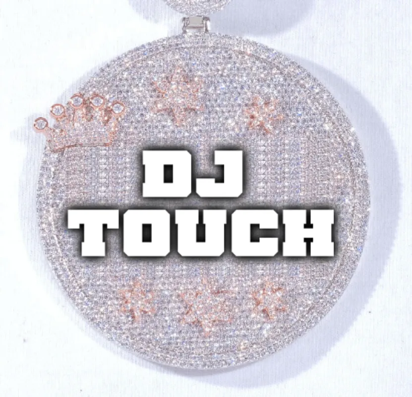 CUSTOM LETTER NECKLACE 3D BIG CROWN DISC sold by The GUU Shop