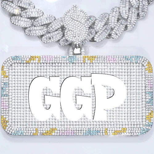 CUSTOM LETTER NECKLACE 3D COLORFUL SQUARE sold by The GUU Shop