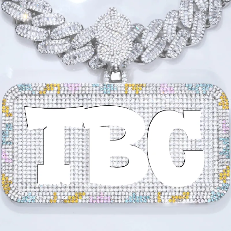 CUSTOM LETTER NECKLACE 3D COLORFUL SQUARE sold by The GUU Shop