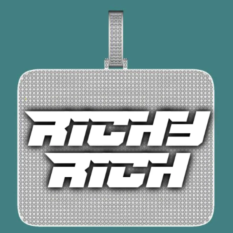 CUSTOM LETTER NECKLACE 3D BIG SQUARE sold by The GUU Shop