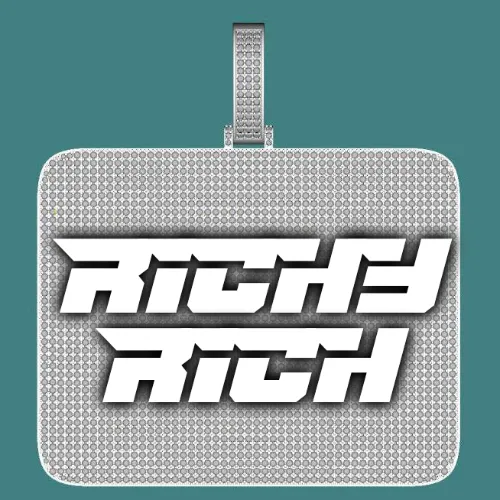 CUSTOM LETTER NECKLACE 3D BIG SQUARE sold by The GUU Shop