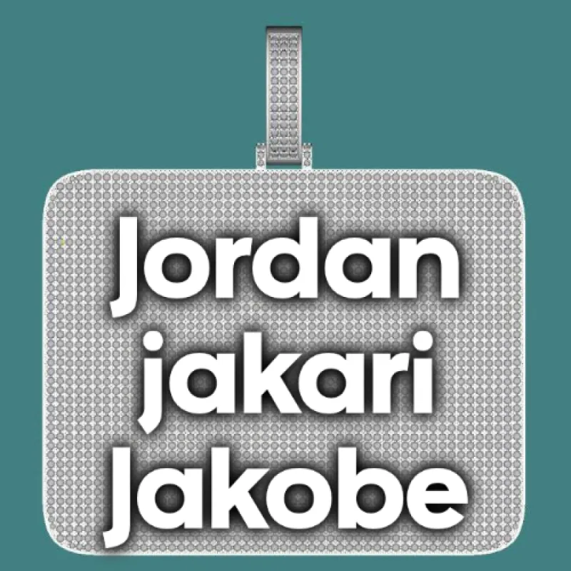 CUSTOM LETTER NECKLACE 3D BIG SQUARE sold by The GUU Shop