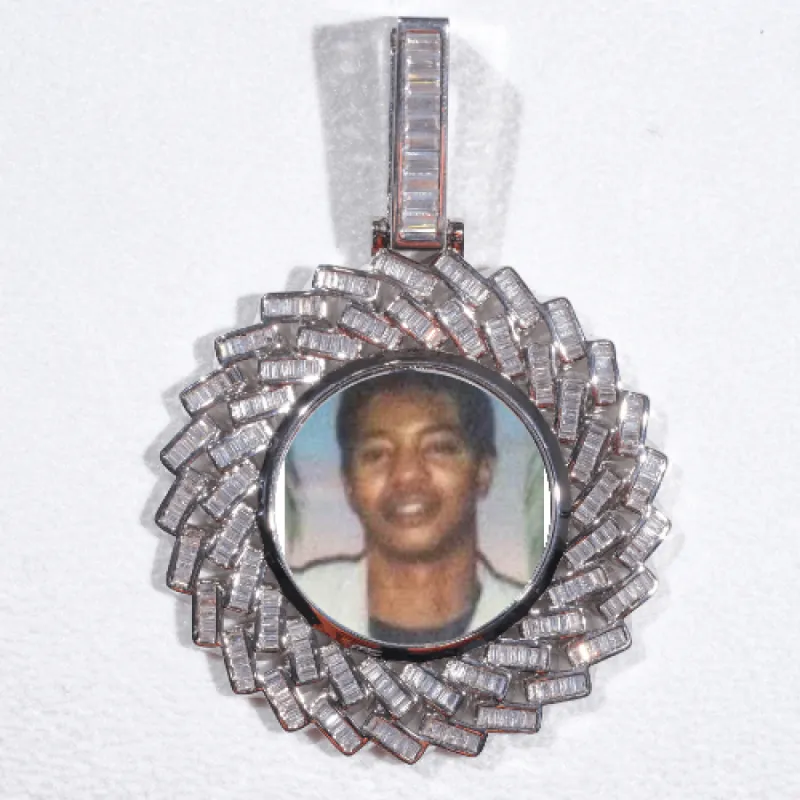 Large 3D Baguette Custom Picture Pendant sold by The GUU Shop