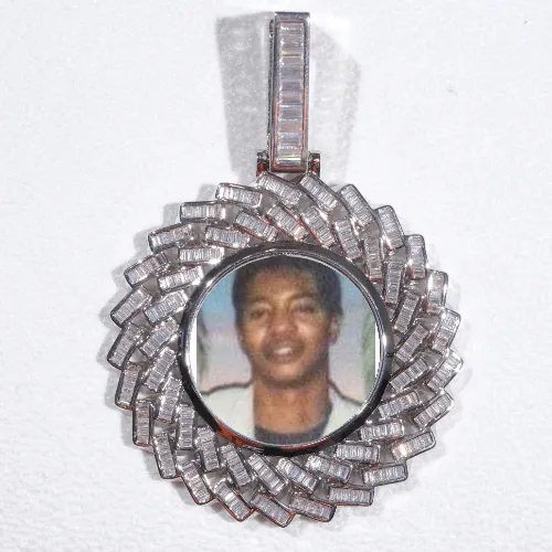 Large 3D Baguette Custom Picture Pendant sold by The GUU Shop