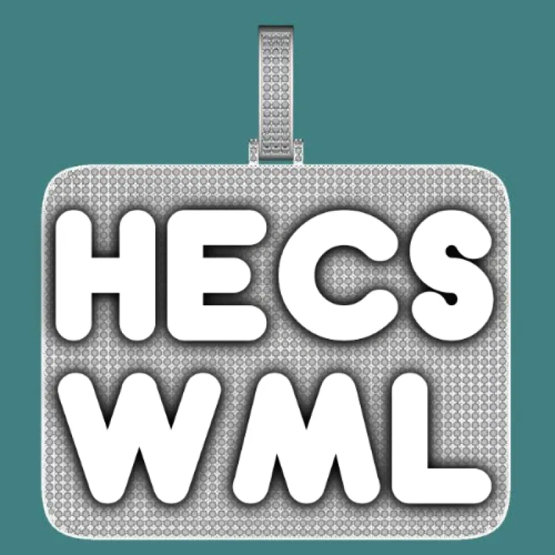 CUSTOM LETTER NECKLACE 3D BIG SQUARE sold by The GUU Shop