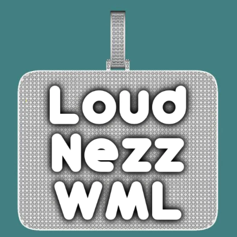 CUSTOM LETTER NECKLACE 3D BIG SQUARE sold by The GUU Shop