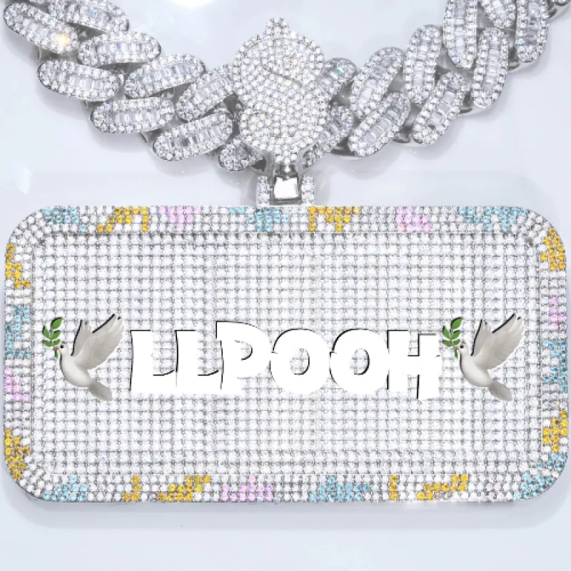 CUSTOM LETTER NECKLACE 3D COLORFUL SQUARE sold by The GUU Shop