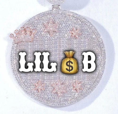 CUSTOM LETTER NECKLACE 3D BIG CROWN DISC sold by The GUU Shop