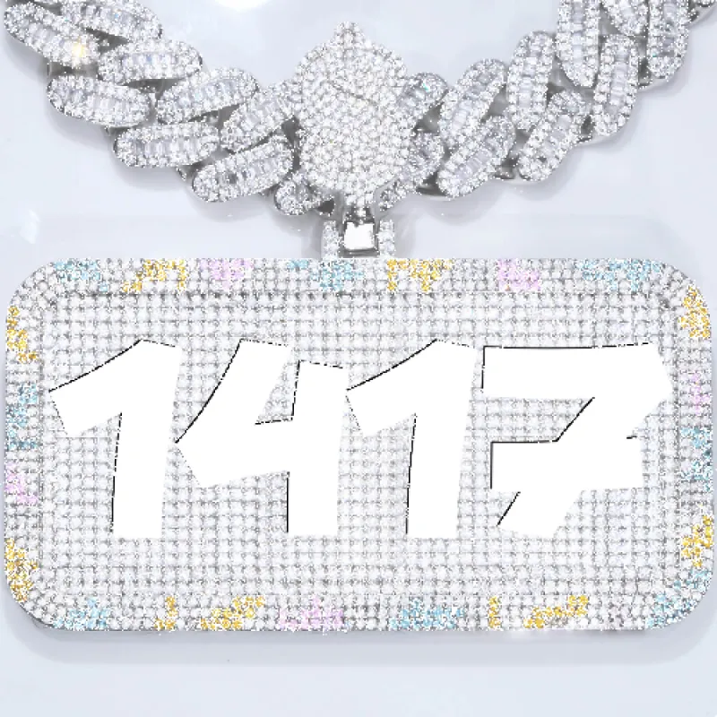 CUSTOM LETTER NECKLACE 3D COLORFUL SQUARE sold by The GUU Shop