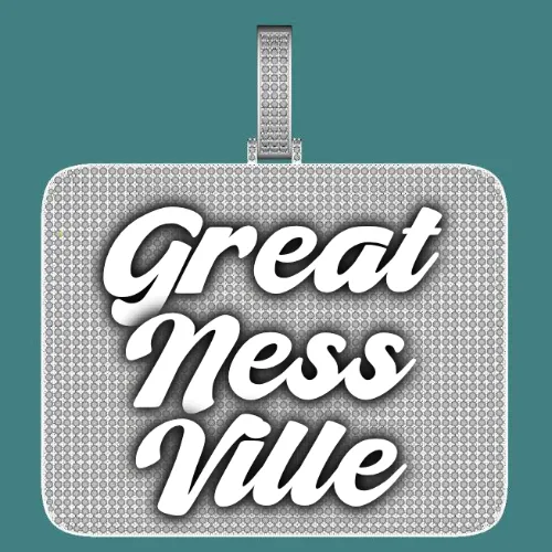 CUSTOM LETTER NECKLACE 3D BIG SQUARE sold by The GUU Shop