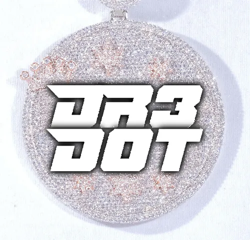 CUSTOM LETTER NECKLACE 3D BIG CROWN DISC sold by The GUU Shop