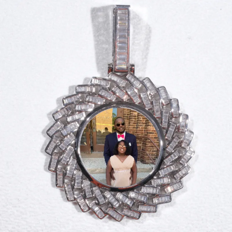 Large 3D Baguette Custom Picture Pendant sold by The GUU Shop