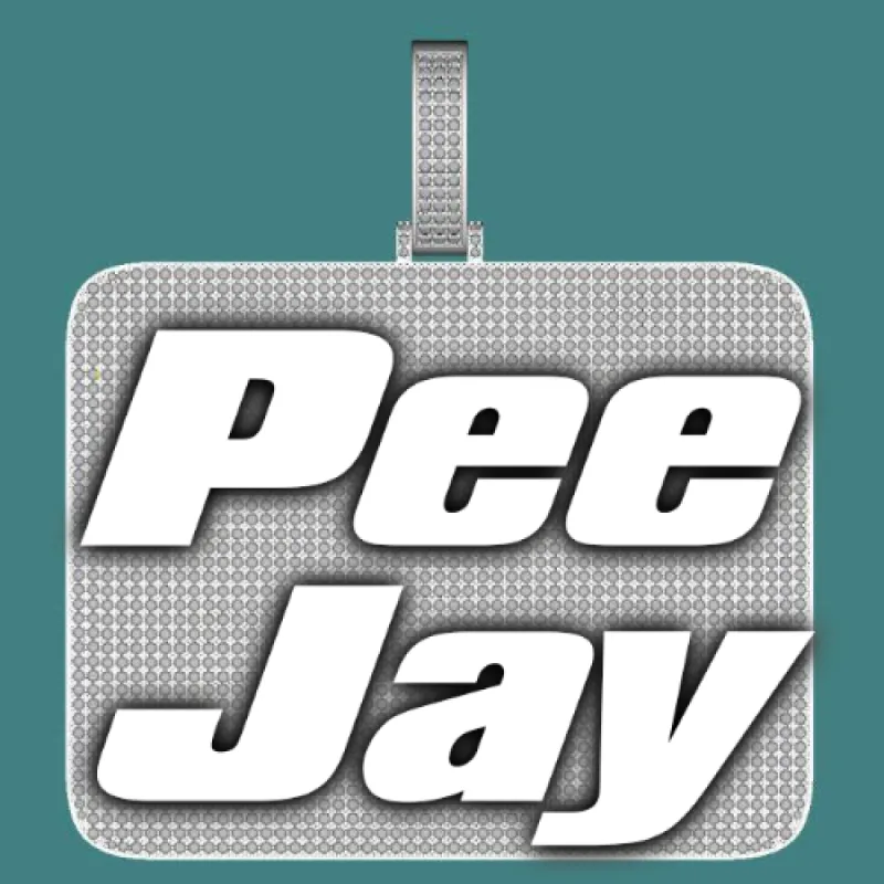 CUSTOM LETTER NECKLACE 3D BIG SQUARE sold by The GUU Shop