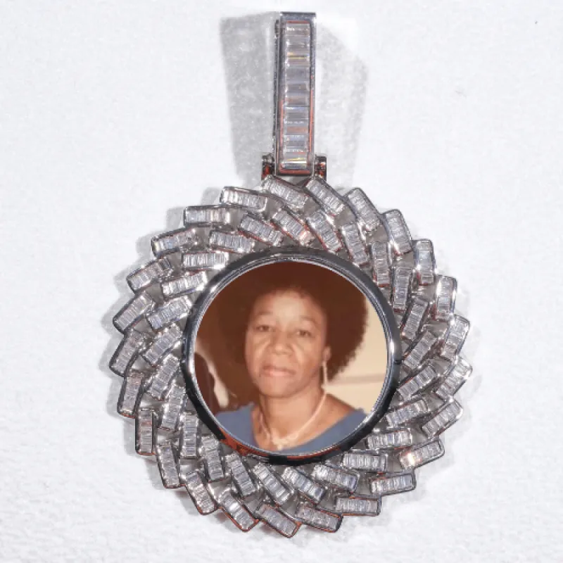 Large 3D Baguette Custom Picture Pendant sold by The GUU Shop