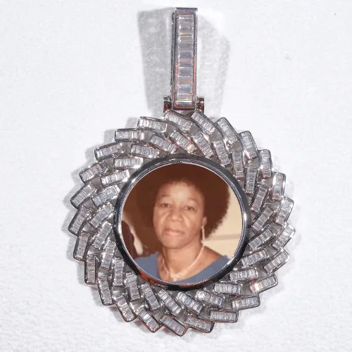 Large 3D Baguette Custom Picture Pendant sold by The GUU Shop