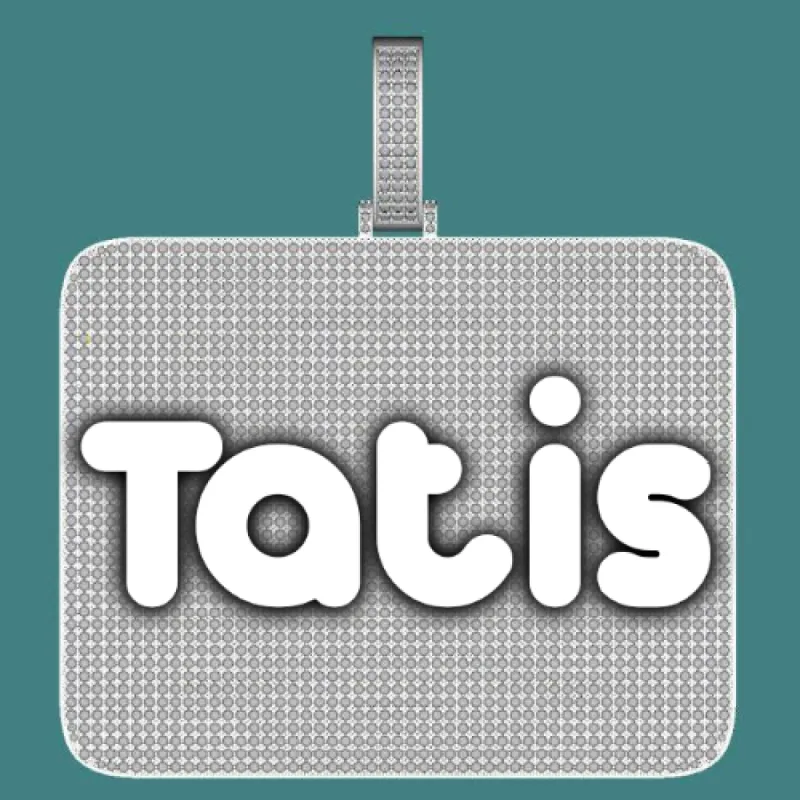 CUSTOM LETTER NECKLACE 3D BIG SQUARE sold by The GUU Shop