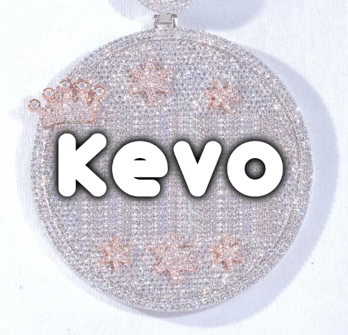 CUSTOM LETTER NECKLACE 3D BIG CROWN DISC sold by The GUU Shop