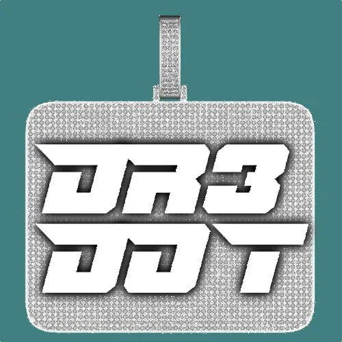 CUSTOM LETTER NECKLACE 3D BIG SQUARE sold by The GUU Shop