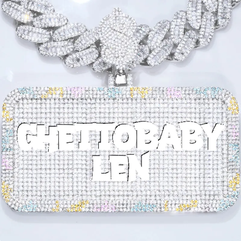 CUSTOM LETTER NECKLACE 3D COLORFUL SQUARE sold by The GUU Shop