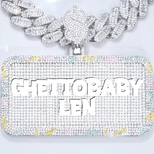 CUSTOM LETTER NECKLACE 3D COLORFUL SQUARE sold by The GUU Shop