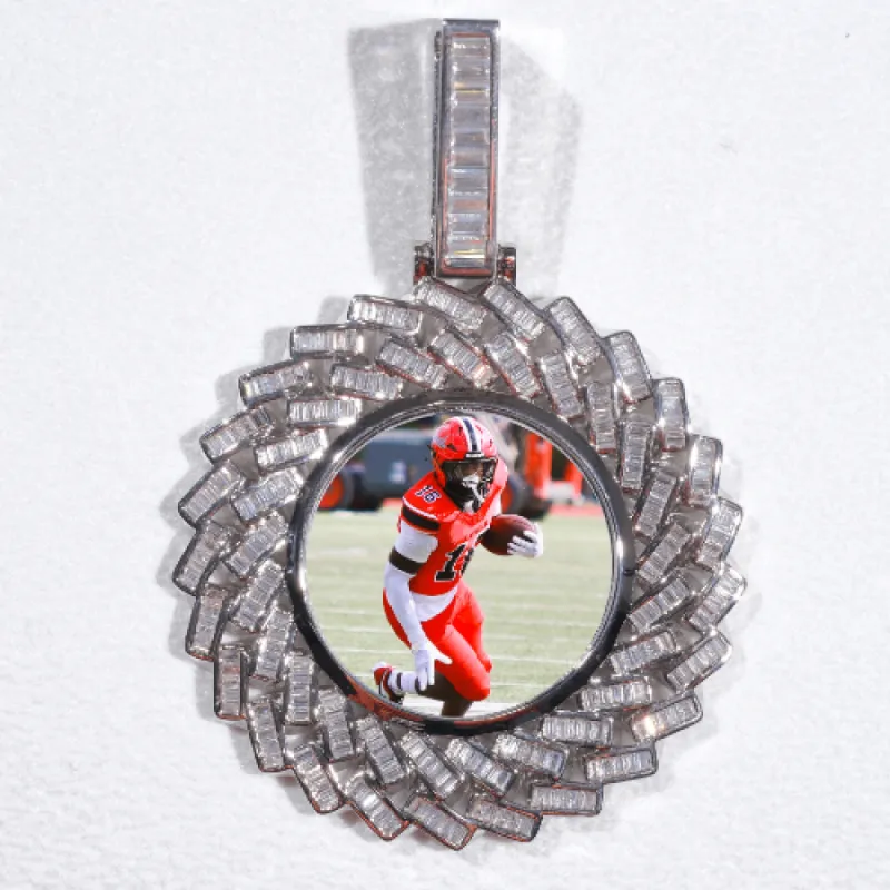 Large 3D Baguette Custom Picture Pendant sold by The GUU Shop