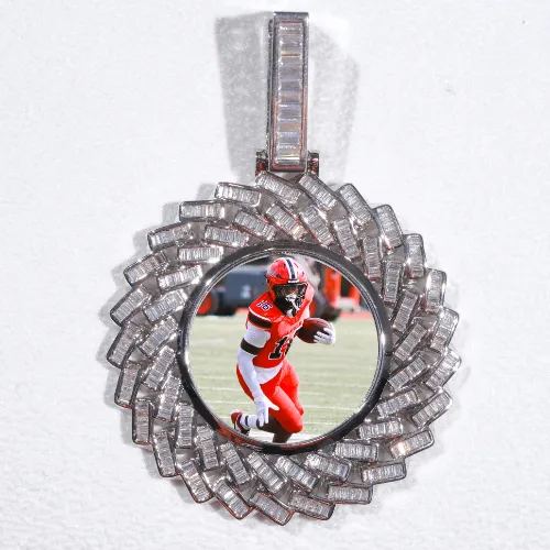 Large 3D Baguette Custom Picture Pendant sold by The GUU Shop