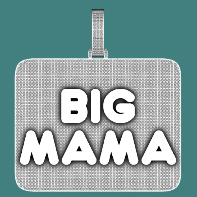 CUSTOM LETTER NECKLACE 3D BIG SQUARE sold by The GUU Shop