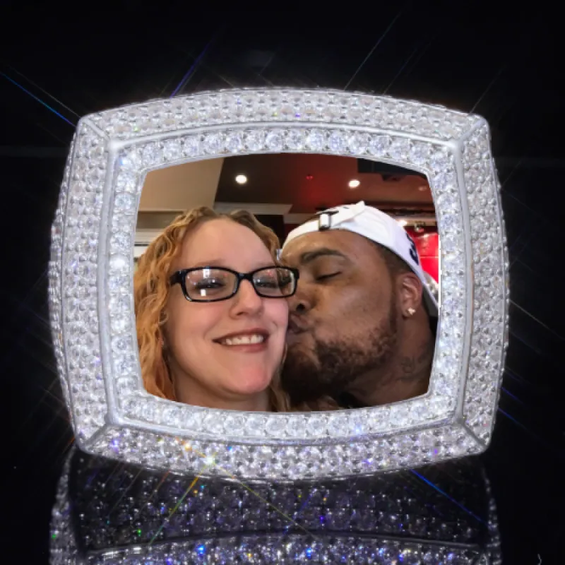 3D CUSTOM PICTURE ICED RING sold by The GUU Shop