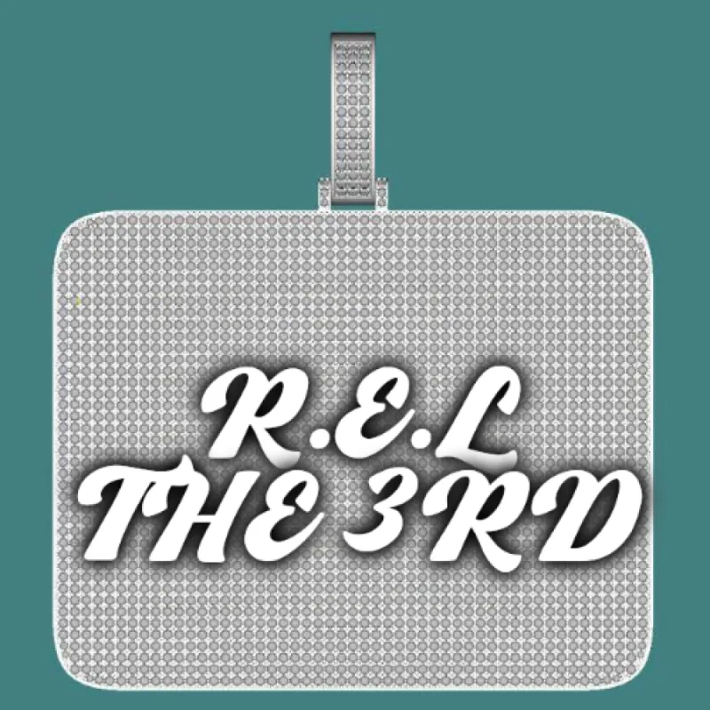 CUSTOM LETTER NECKLACE 3D BIG SQUARE sold by The GUU Shop