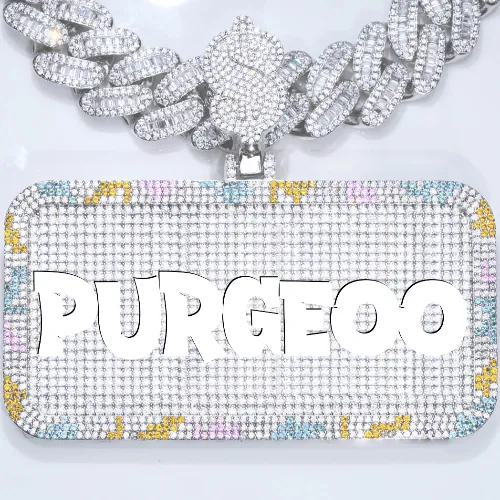 CUSTOM LETTER NECKLACE 3D COLORFUL SQUARE sold by The GUU Shop