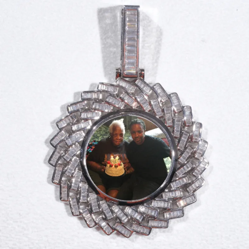 Large 3D Baguette Custom Picture Pendant sold by The GUU Shop