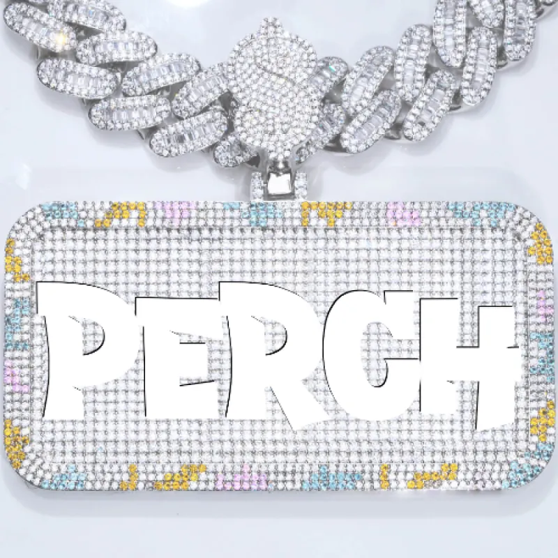 CUSTOM LETTER NECKLACE 3D COLORFUL SQUARE sold by The GUU Shop