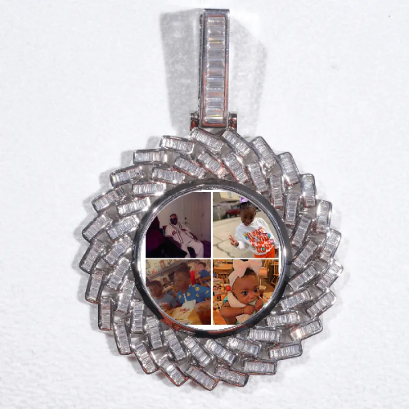 Large 3D Baguette Custom Picture Pendant sold by The GUU Shop