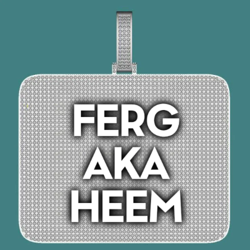 CUSTOM LETTER NECKLACE 3D BIG SQUARE sold by The GUU Shop