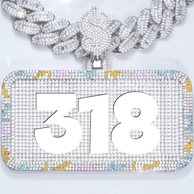 CUSTOM LETTER NECKLACE 3D COLORFUL SQUARE sold by The GUU Shop