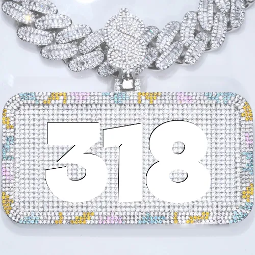 CUSTOM LETTER NECKLACE 3D COLORFUL SQUARE sold by The GUU Shop