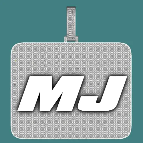 CUSTOM LETTER NECKLACE 3D BIG SQUARE sold by The GUU Shop