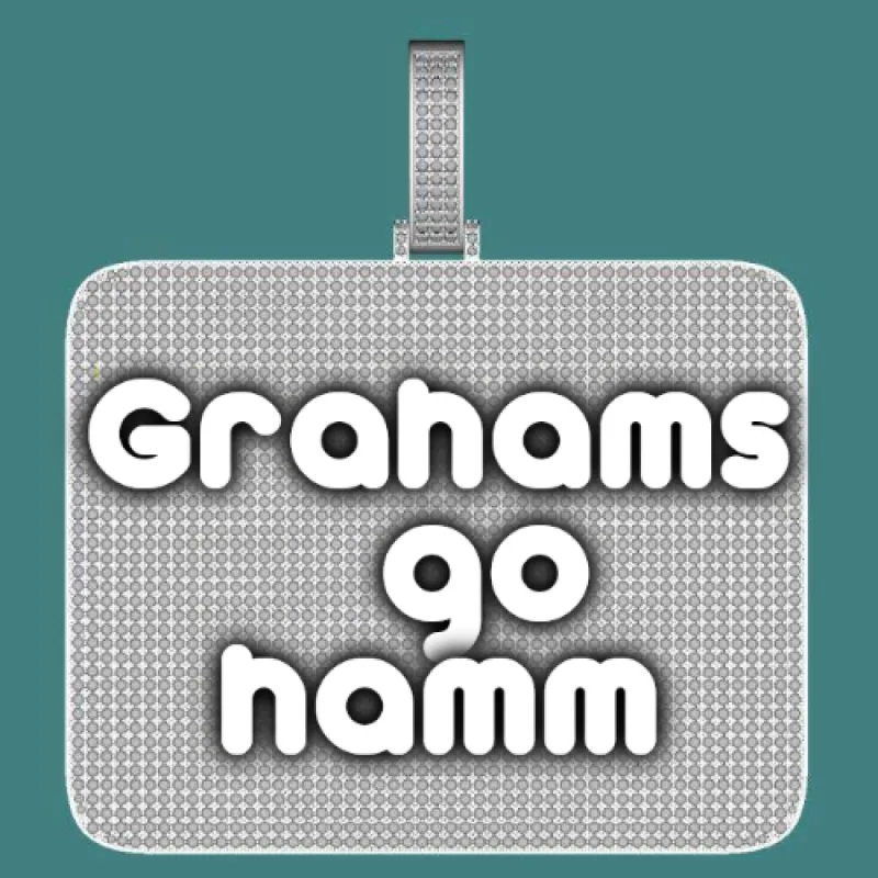 CUSTOM LETTER NECKLACE 3D BIG SQUARE sold by The GUU Shop