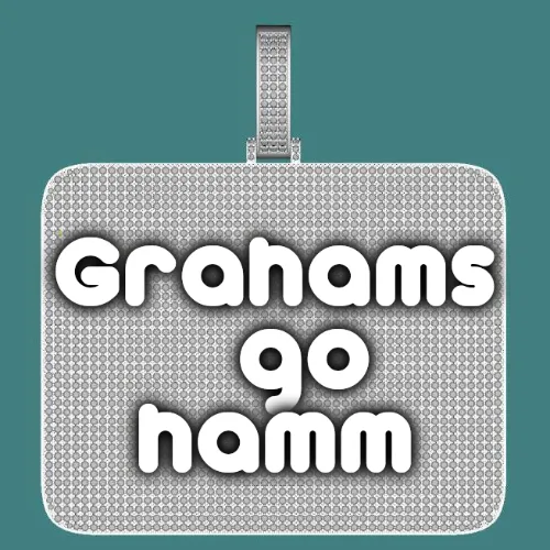 CUSTOM LETTER NECKLACE 3D BIG SQUARE sold by The GUU Shop