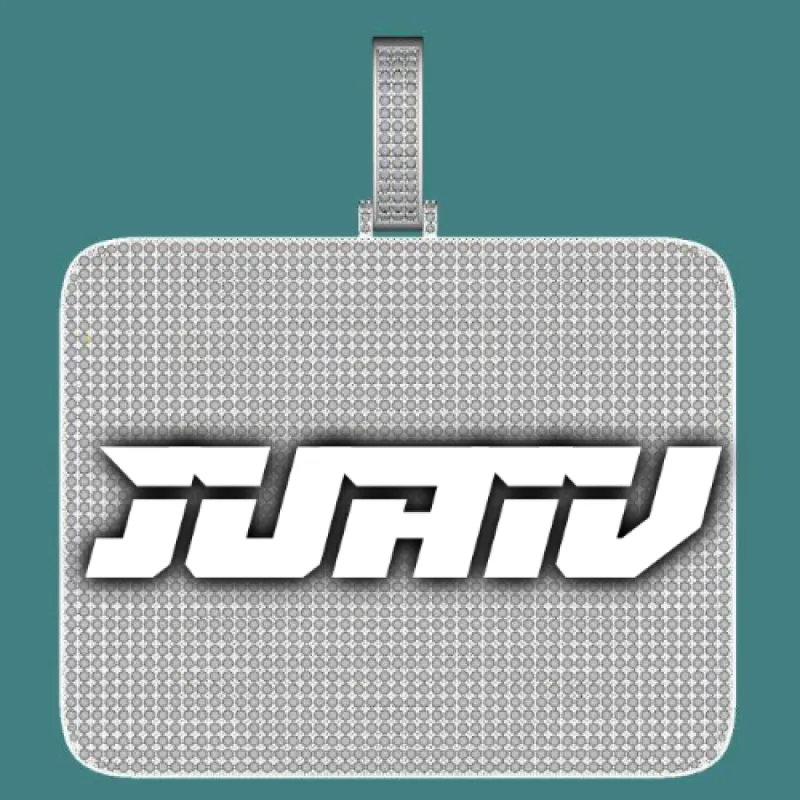 CUSTOM LETTER NECKLACE 3D BIG SQUARE made by The GUU Shop