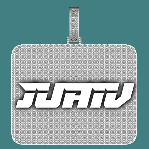 CUSTOM LETTER NECKLACE 3D BIG SQUARE sold by The GUU Shop