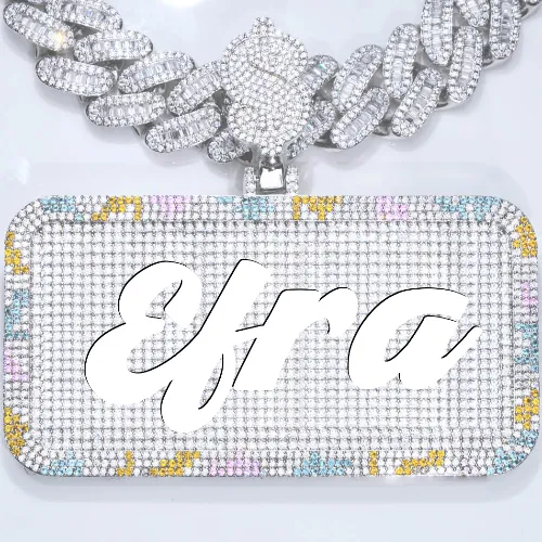 CUSTOM LETTER NECKLACE 3D COLORFUL SQUARE sold by The GUU Shop