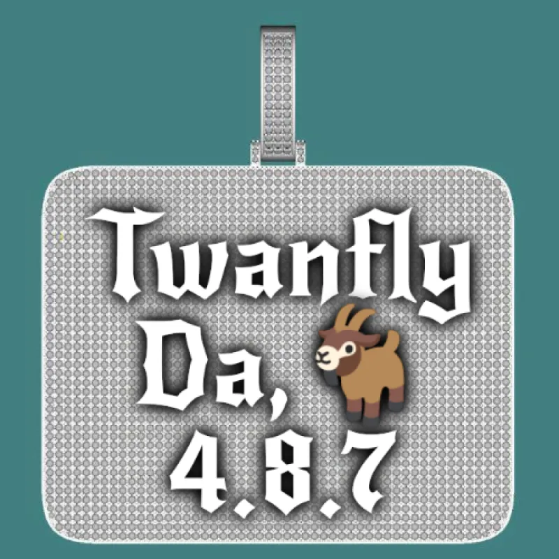 CUSTOM LETTER NECKLACE 3D BIG SQUARE made by The GUU Shop