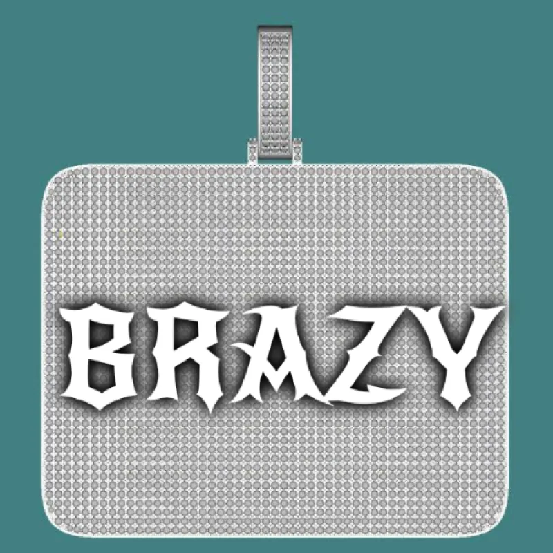 CUSTOM LETTER NECKLACE 3D BIG SQUARE sold by The GUU Shop