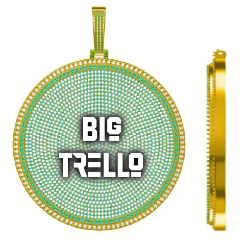 CUSTOM LETTER NECKLACE 3D BIG DISC sold by The GUU Shop